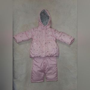 3 pieces Winter Jacket and Snow bibs for Baby Girls by Carter's pink